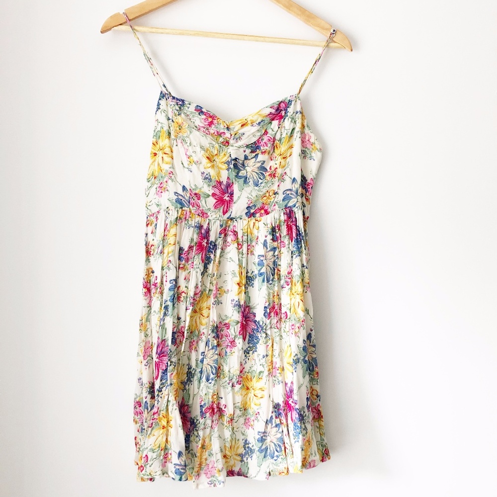 Lucca Couture White Floral Mini Sun Dress